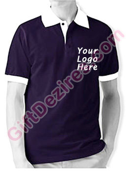 Designer Purple Wine and White Color Company Logo T Shirts